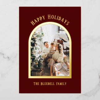 Card With Foil - Personalised Photo Happy Holidays