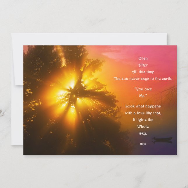 Card with Hafiz only - Even after all this time (Front)