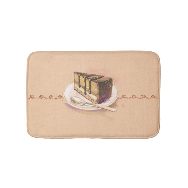 Card with painted watercolor cake bath mat (Front)