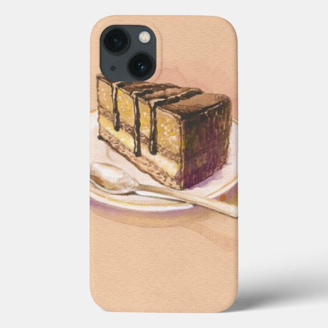 Card with painted watercolor cake Case-Mate iPhone case (Back)