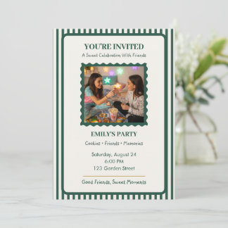 Card with Photo, Friends Celebration Invite, Party