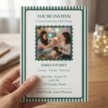 Card with Photo, Friends Celebration Invite, Party
