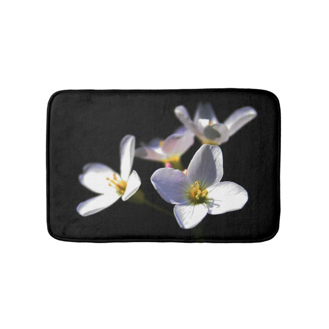 Cardamine Pratensis Flowers bmcnm Bath Mat (Front)