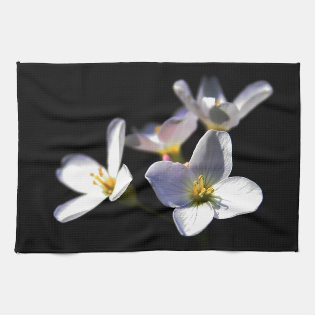 Cardamine Pratensis Flowers kta Tea Towel (Horizontal)