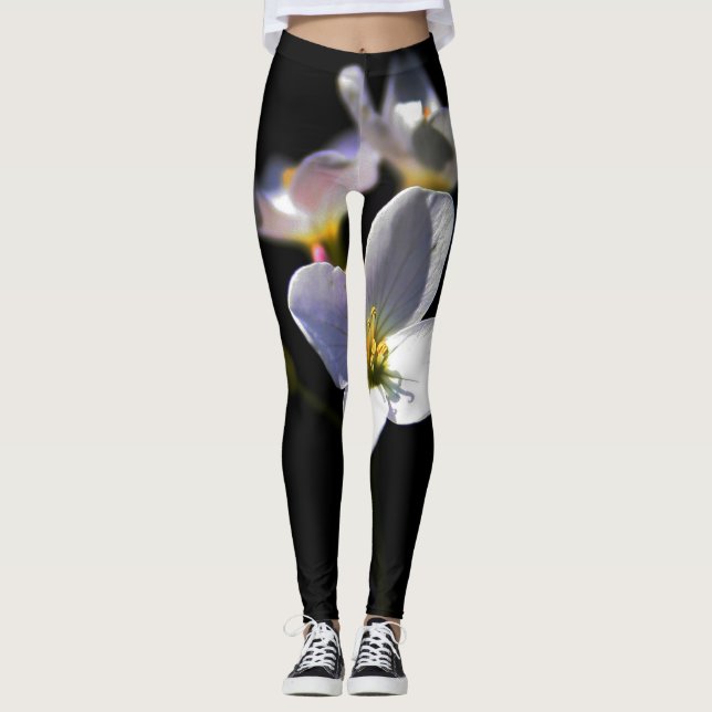 Cardamine Pratensis Flowers lecnm Leggings (Front)