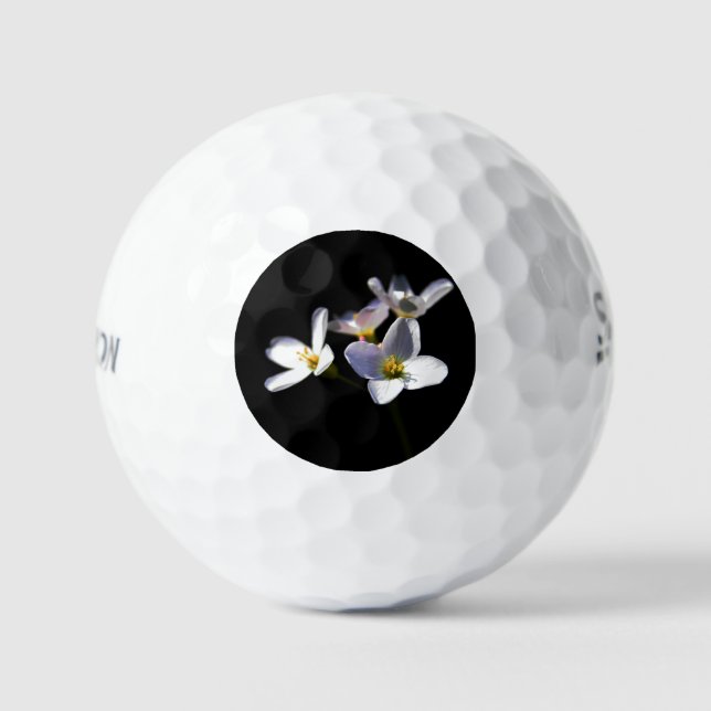 Cardamine Pratensis Flowers ssf gbcna Golf Balls (Front)