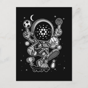 Cardano Coin-Crypto Astronaut Announcement Postcard