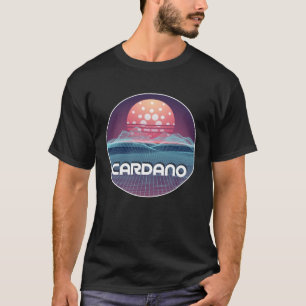 Cardano Cryptocurrency Digital Galaxy Sunset Moon T-Shirt