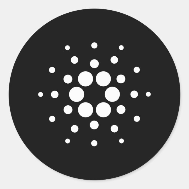 Cardano Design Classic Round Sticker (Front)