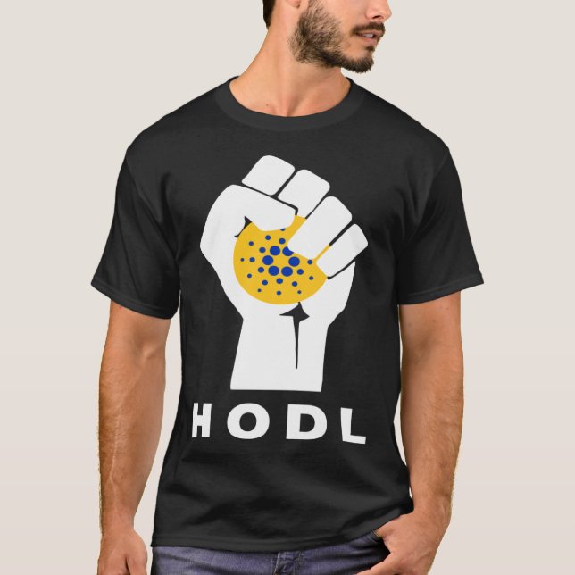 Cardano Hodl Hand The Cardano Raised Fist Hodl T-Shirt (Front)