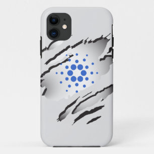Cardano Torn Image w/ Logo Reveal Underneath  iPhone 11 Case
