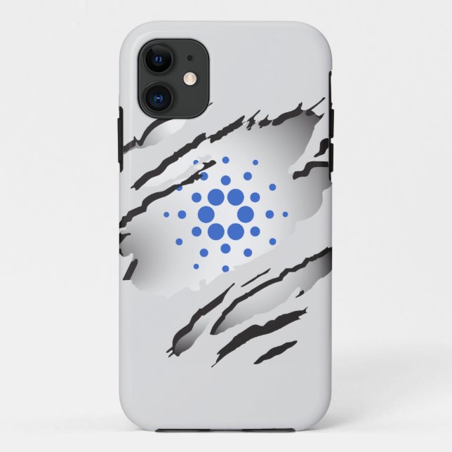 Cardano Torn Image w/ Logo Reveal Underneath  Case-Mate iPhone Case (Back)