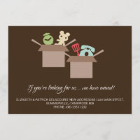 Cardboard Boxes Brown Moving Announcement