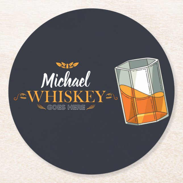 Cardboard boxes round paper coaster (Front)