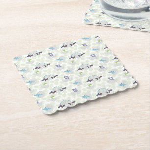 Cardboard boxes with dinosaur eggs paper coaster