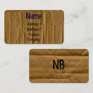 Cardboard Business Card