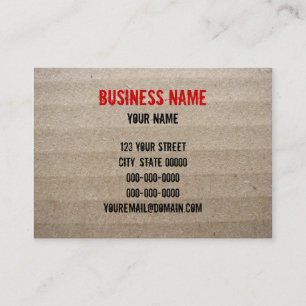 Cardboard Business Card