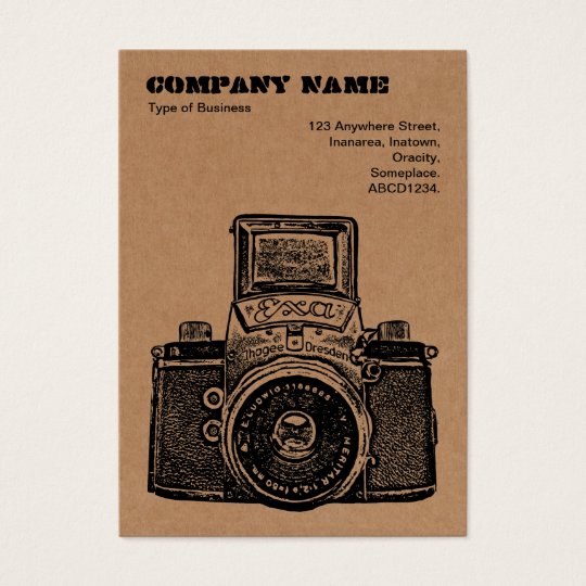 Cardboard Camera Business Card
