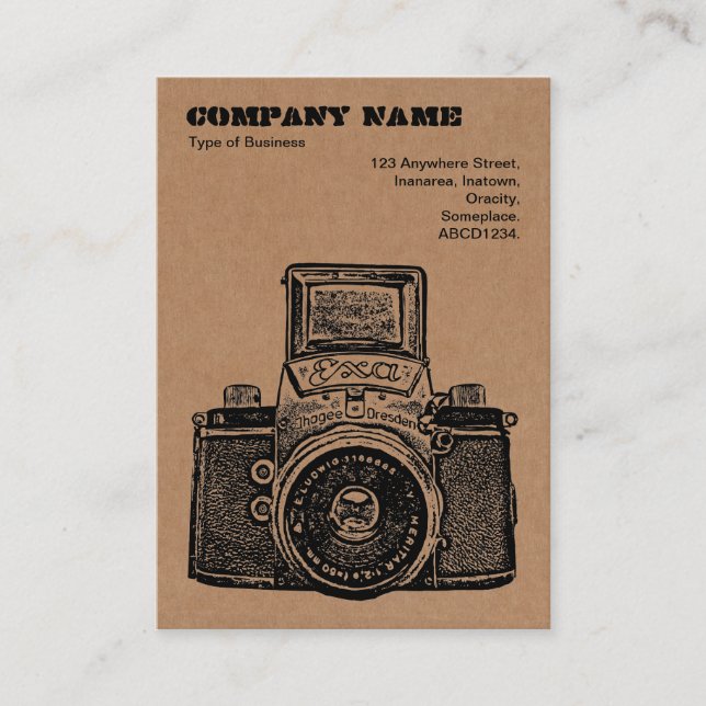 Cardboard Camera Business Card (Front)