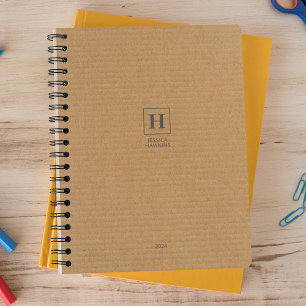 Cardboard Classic Monogram Personal Weekly Planner