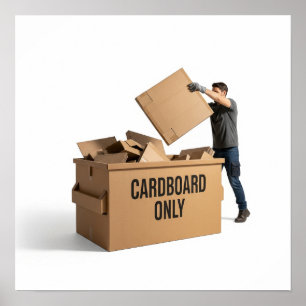 Cardboard Dumpster Design Poster