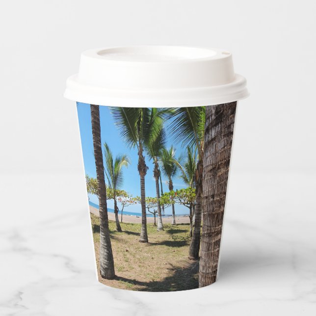 Cardboard glass with plastic lid  paper cups (Front)