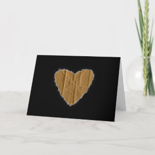Cardboard Heart Valentine Love Romance Holiday Card