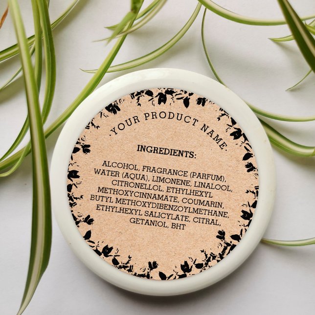 Cardboard Ingredients Product Label Candle | Soap (Creator Uploaded)