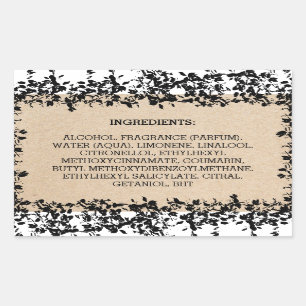 Cardboard Ingredients Product Label Natural Leaves