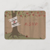 Cardboard Inpsired Apple Orchard Wedding RSVP