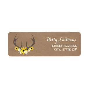 Cardboard Inspired Antlers & Wildflowers