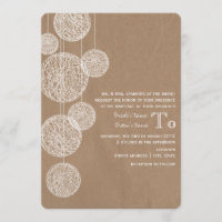 Cardboard Inspired Twine Globes Wedding
