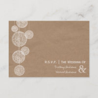 Cardboard Inspired Twine Globes Wedding R.S.V.P.