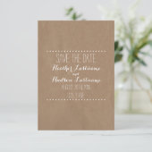 Cardboard Inspired Wedding Save The Date (Standing Front)