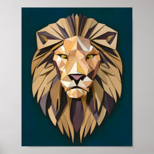 Cardboard Lion Majesty Poster