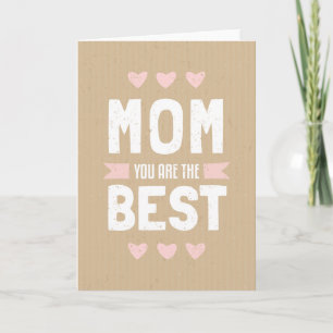 Cardboard Mother's Day Text Design Card