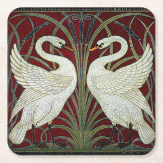 Cardboard paper drink coaster art nouveau style