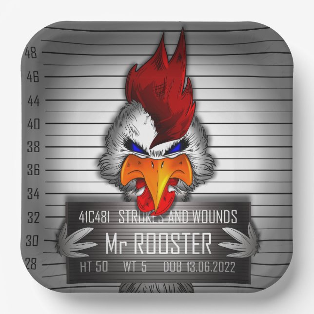 Cardboard Plates Mr. Rooster (Front)
