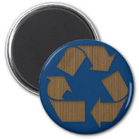 Cardboard Recycle Symbol Magnet