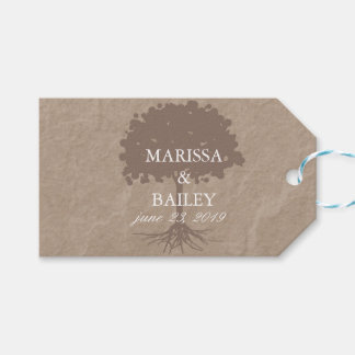 Cardboardand Tree Wedding Thank You Tag