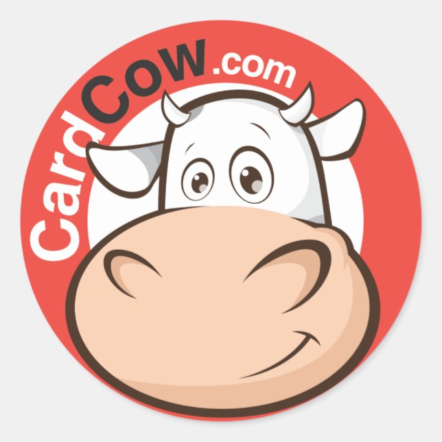 CardCow Logo Round Sticker (Front)