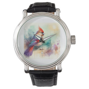 Cardenalito Bird 130624AREF105 - Watercolor Watch