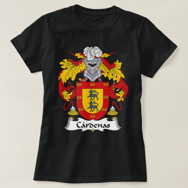 Cardenas Coat of Arms  Family Crest  T-Shirt (Design Front)
