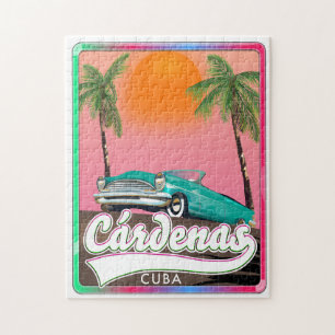 Cárdenas Cuba vintage travel poster Jigsaw Puzzle