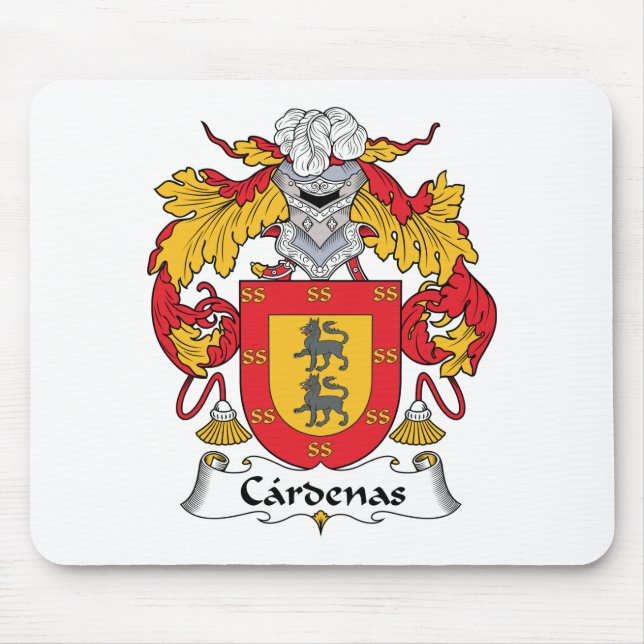 Cardenas Family Crest Mouse Mat (Front)