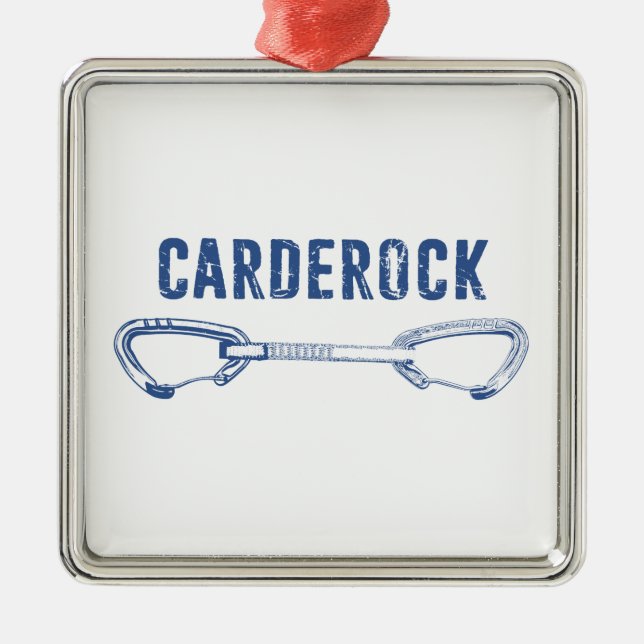 Carderock Rock Climbing Quickdraw Metal Tree Decoration (Front)
