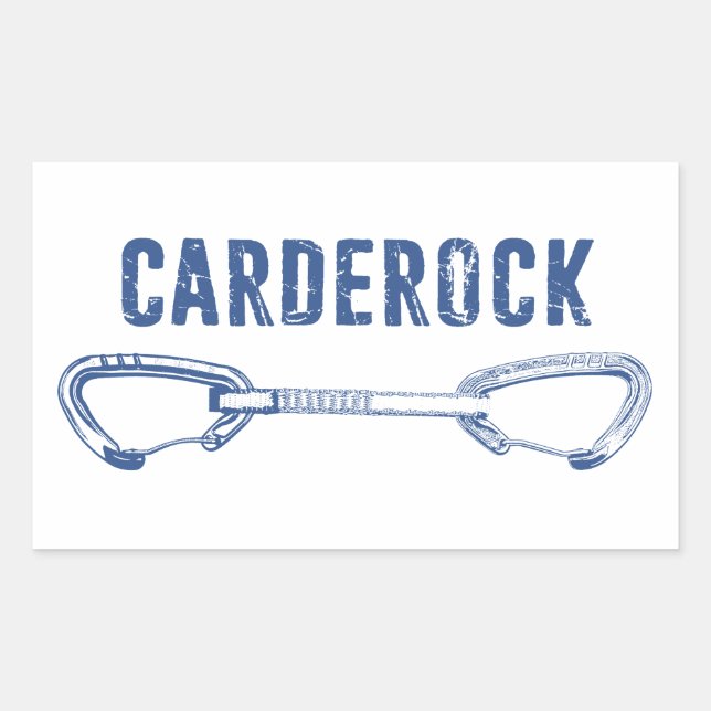 Carderock Rock Climbing Quickdraw Rectangular Sticker (Front)