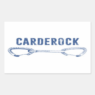 Carderock Rock Climbing Quickdraw Rectangular Sticker