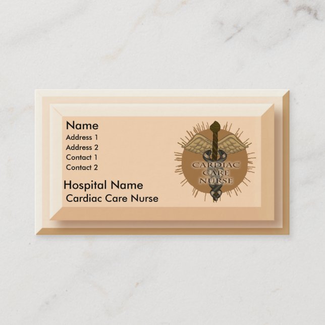 Cardiac Care Nurse Appointment Card (Front)