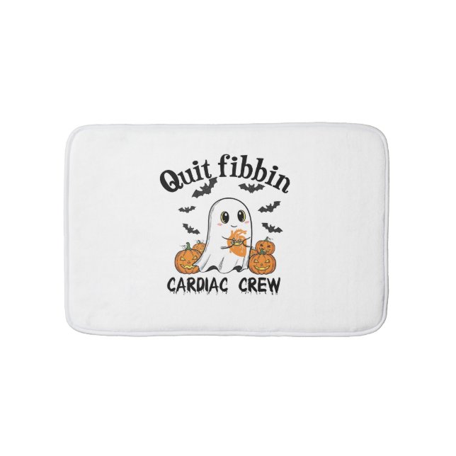 Cardiac Crew Funny Boo-Ghost Pumpkin Bath Mat (Front)